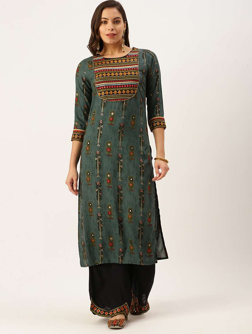 printed kurta palazzo set