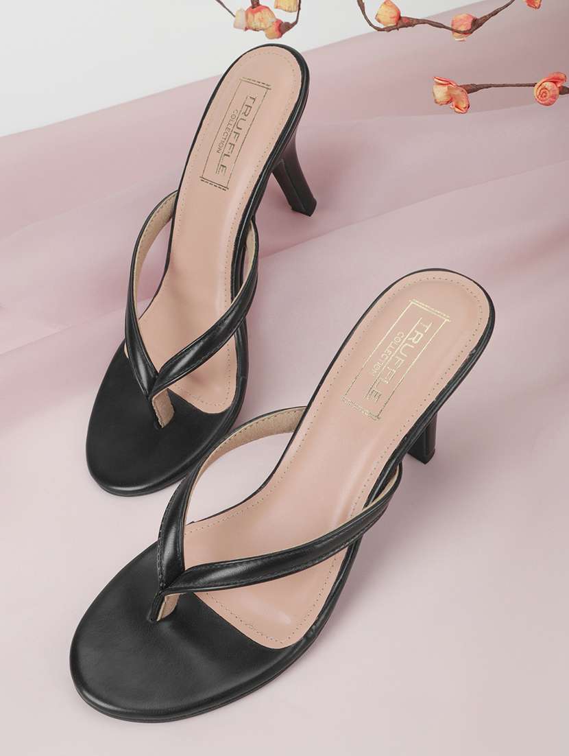 women black open thong sandal