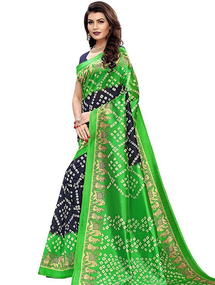 bandhani printed saree with blouse - 18482339 -  Standard Image - 2
