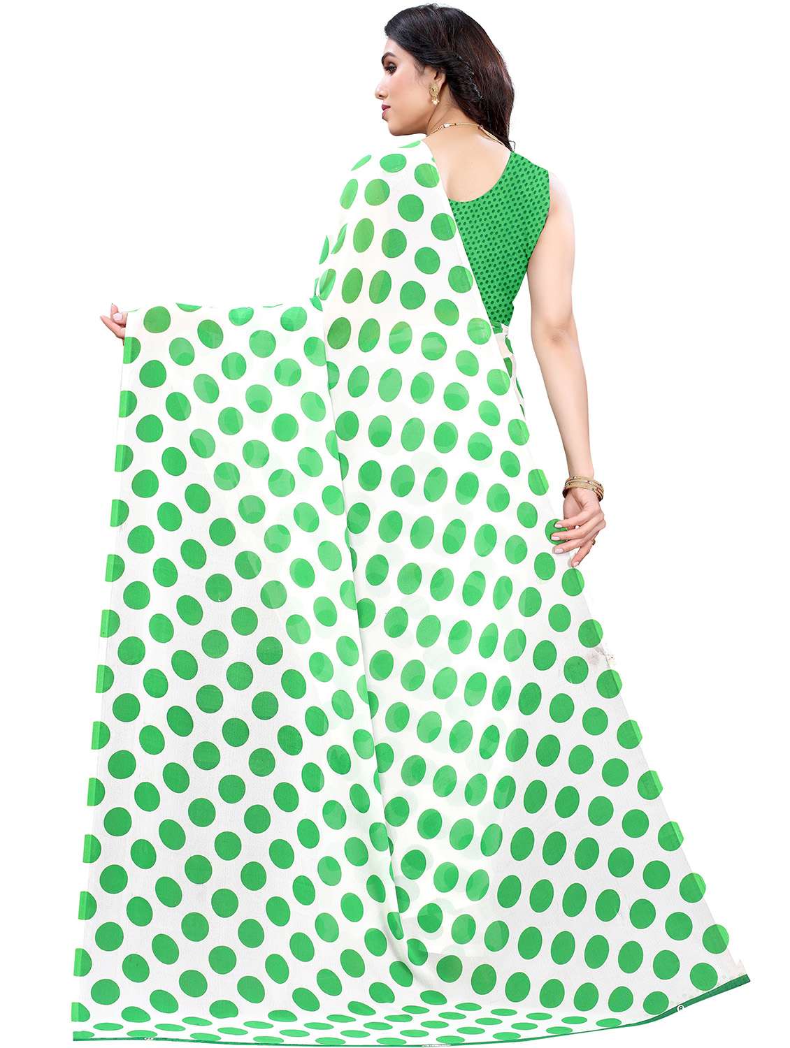 polo neck printed sarees with blouse - 18488312 -  Standard Image - 2