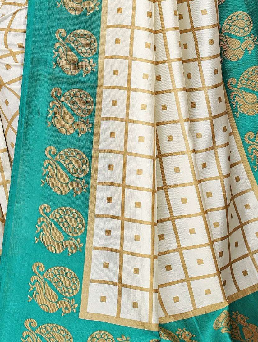 tassel detailed checkered saree - 18488407 -  Standard Image - 2