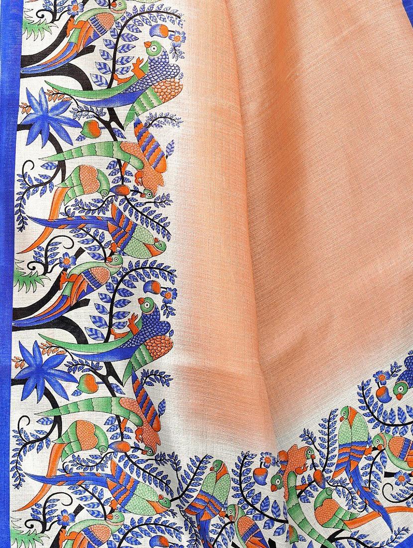 tassel detailed printed saree - 18488555 - Standard Image - 2