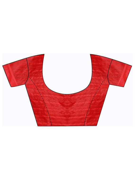 check printed saree with blouse - 18489035 - Standard Image - 2