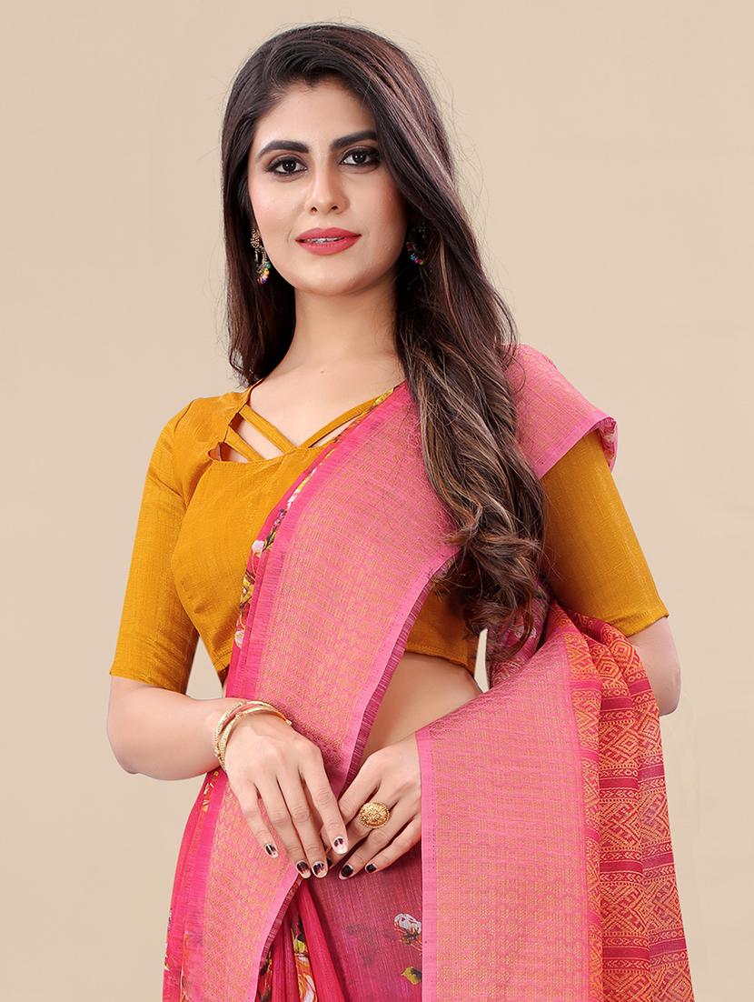 floral printed saree - 18489093 - Standard Image - 2