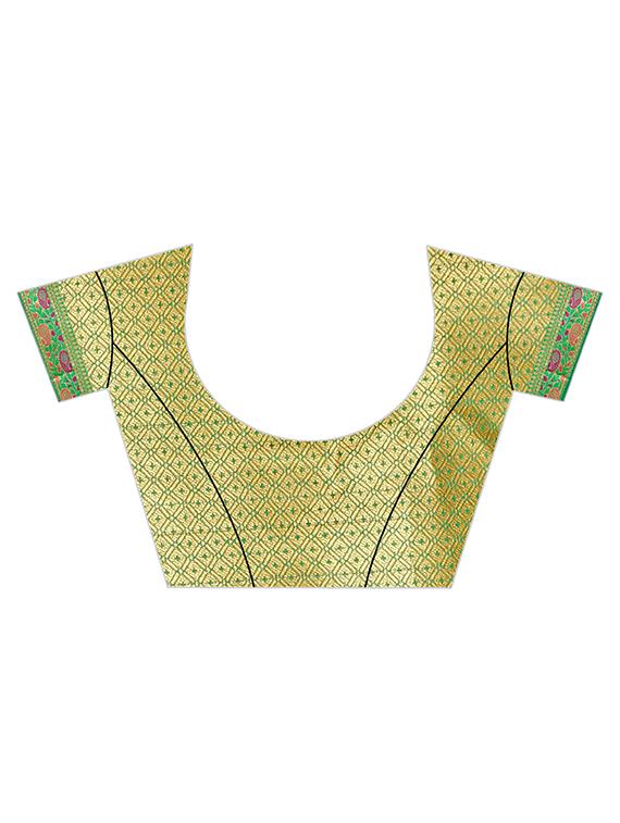 jacquard work banarasi saree with blouse - 18489106 - Standard Image - 2