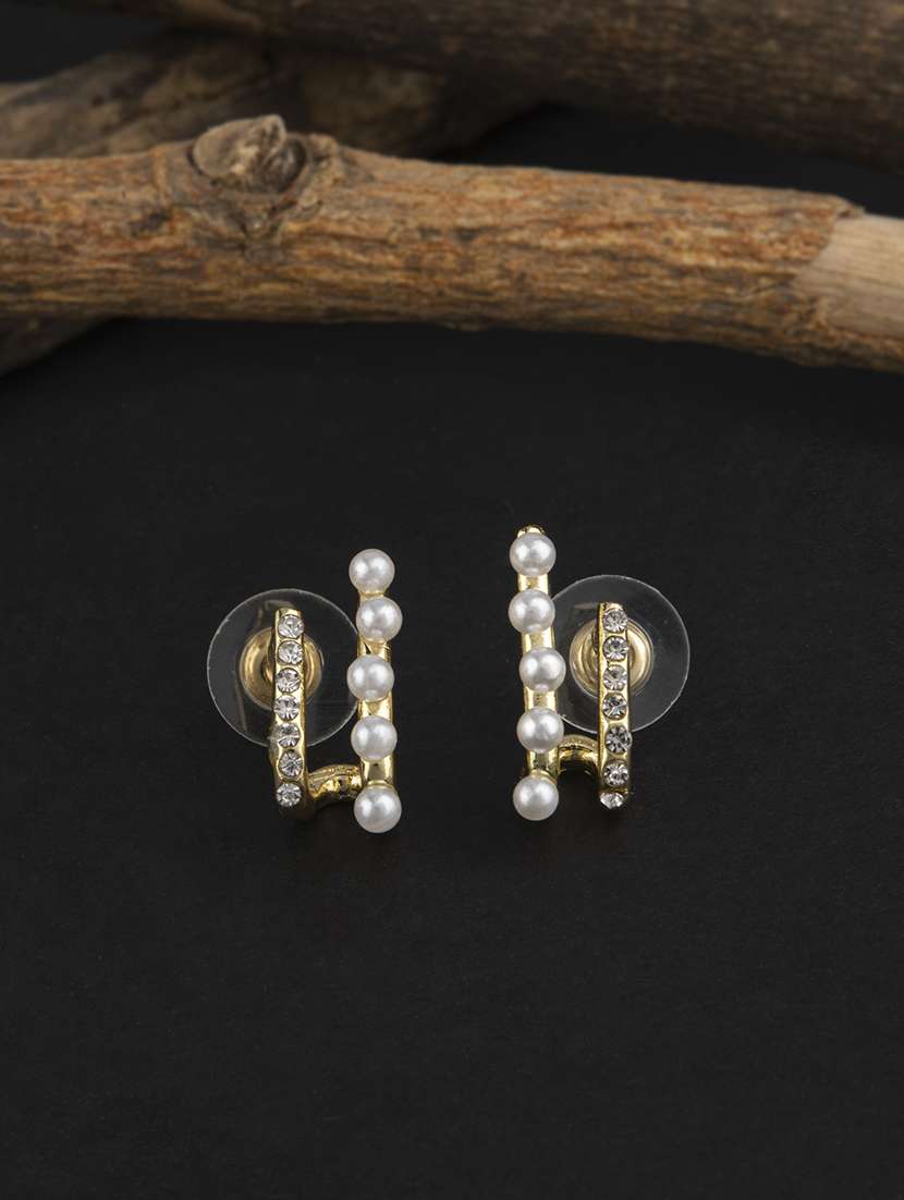 gold brass studs earring