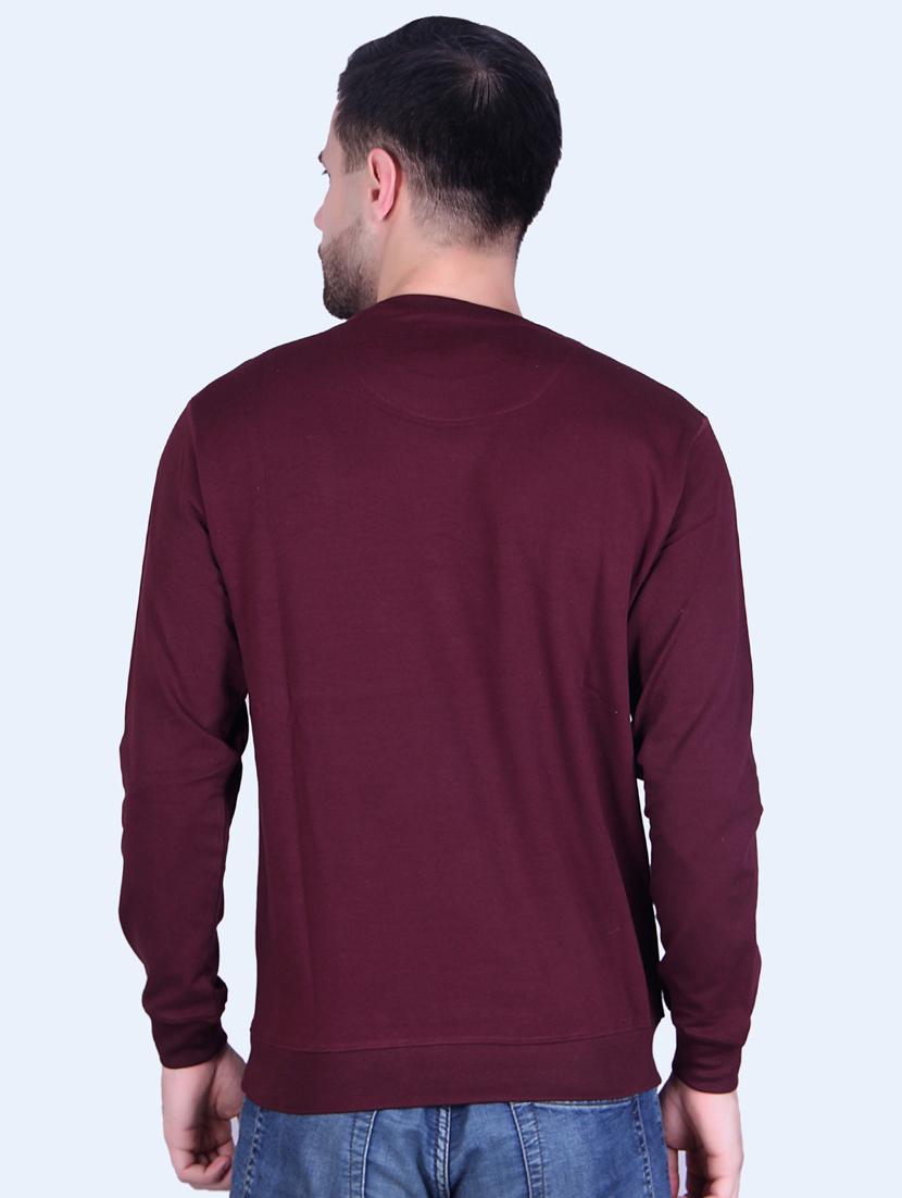 burgundy chest print sweatshirt - 18498475 - Standard Image - 2