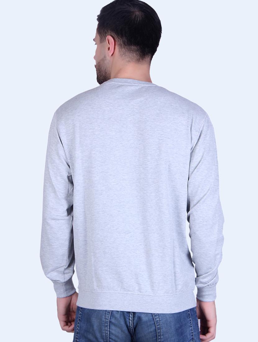 grey chest print sweatshirt - 18498477 - Standard Image - 2