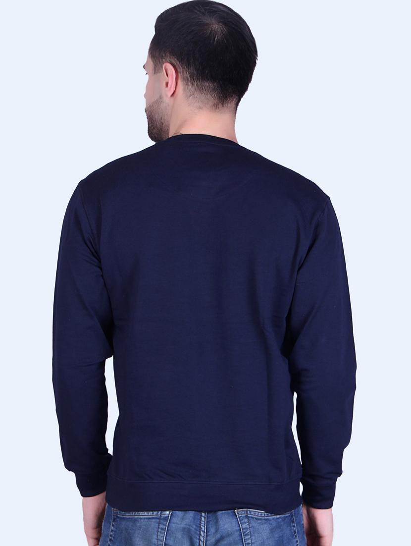 navy blue chest print sweatshirt - 18498478 - Standard Image - 2