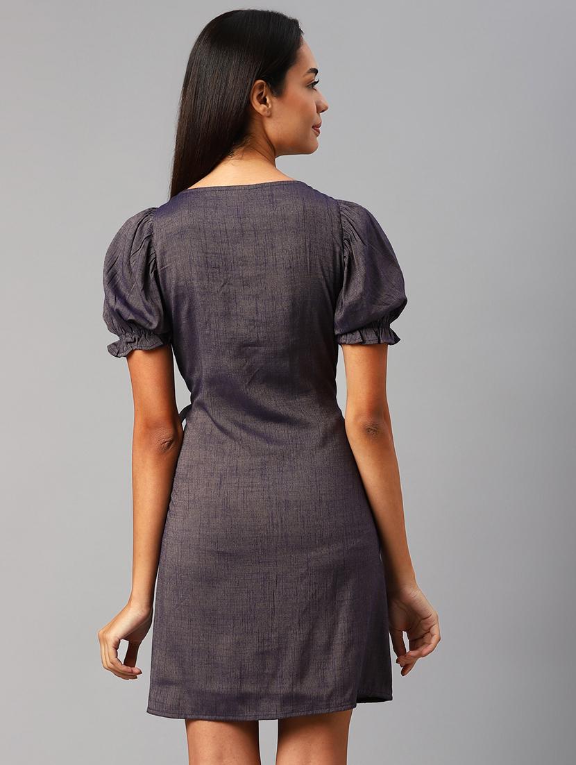 women's belted solid dress - 18499027 - Standard Image - 2