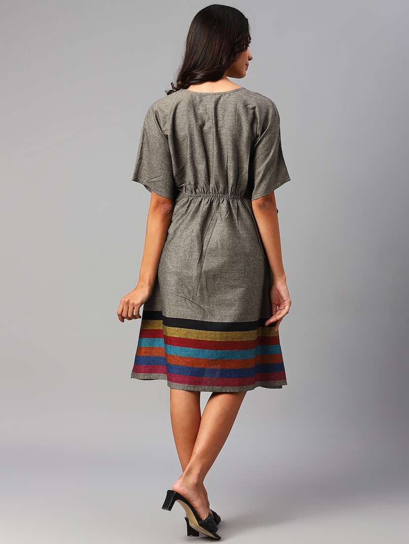 round neck printed kaftan dress - 18499043 -  Standard Image - 2