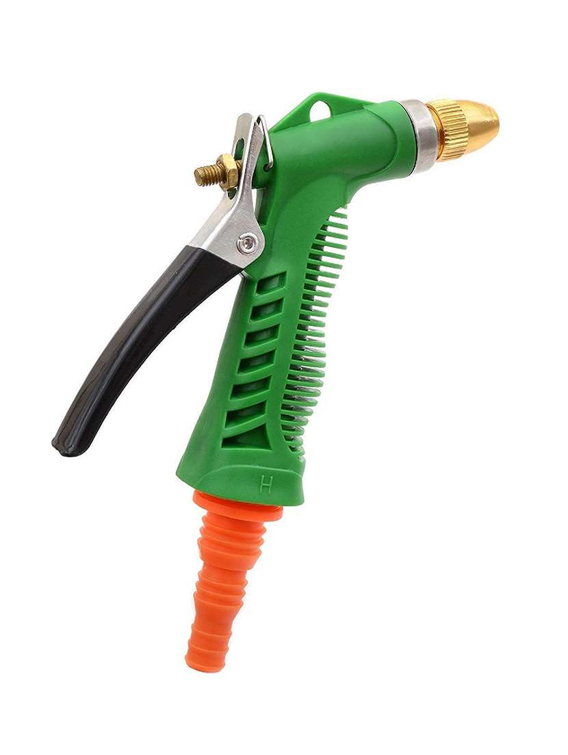 water spray gun - plastic trigger and brass nozzle high pressure water spray gun for car/bike/plants - gardening washing gun