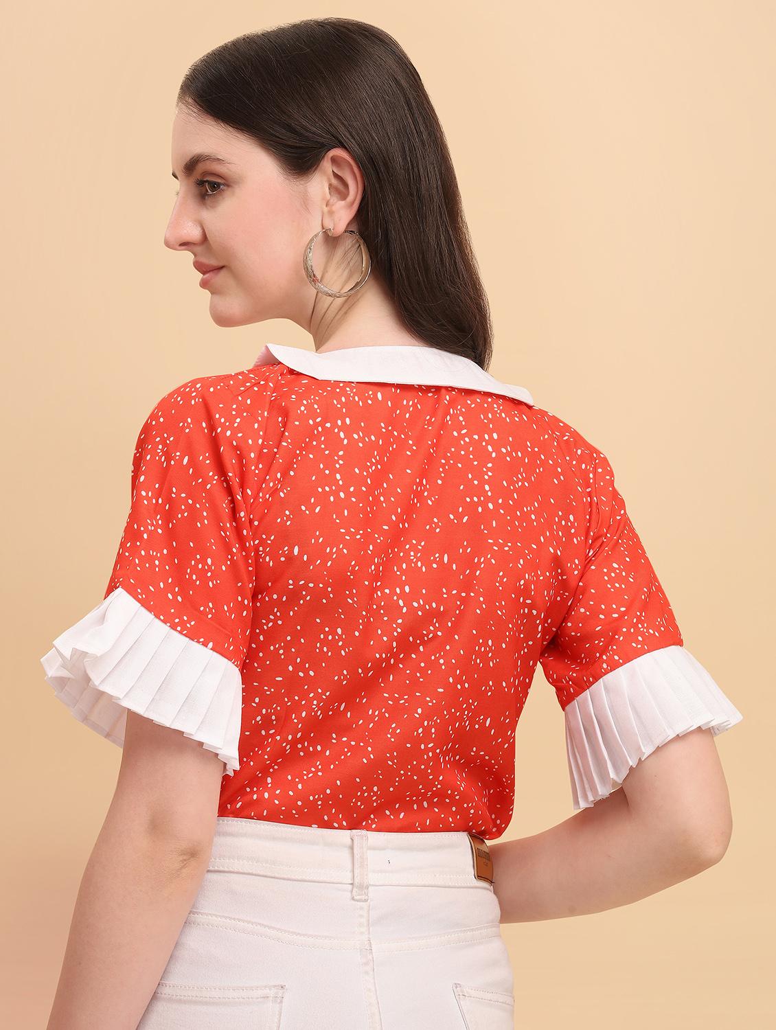 pleat detail tie up neck top - 18499952 - Standard Image - 2