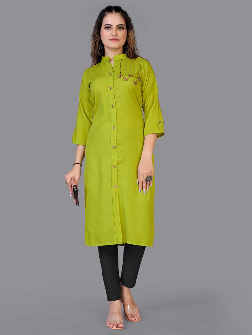 solid straight kurta