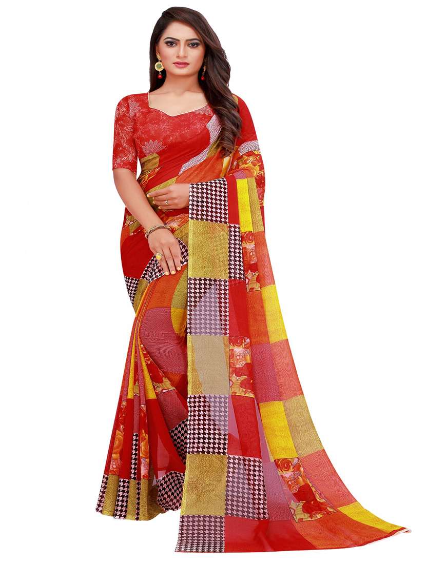 pack of 2 printed sarees - 18500465 -  Standard Image - 2