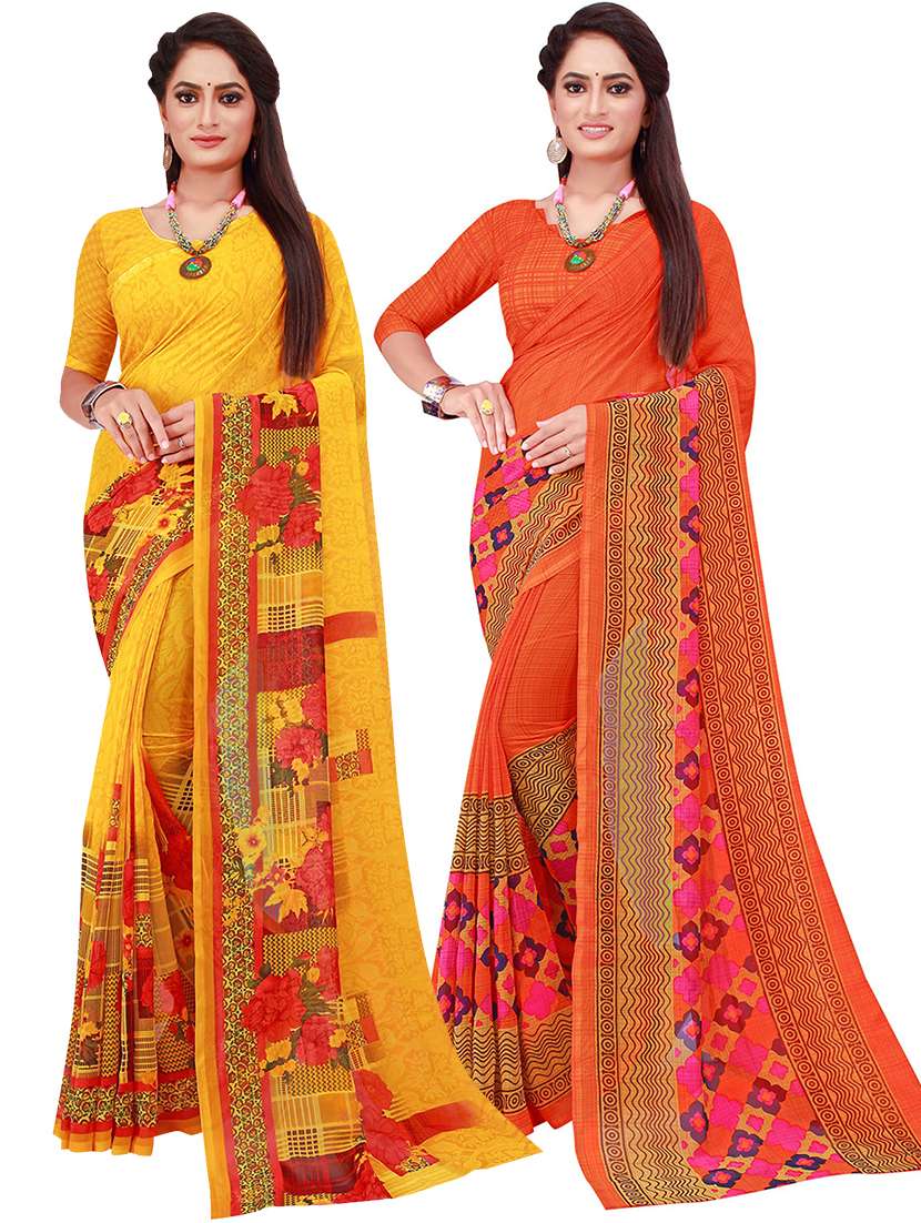 women's saree combo with blouse