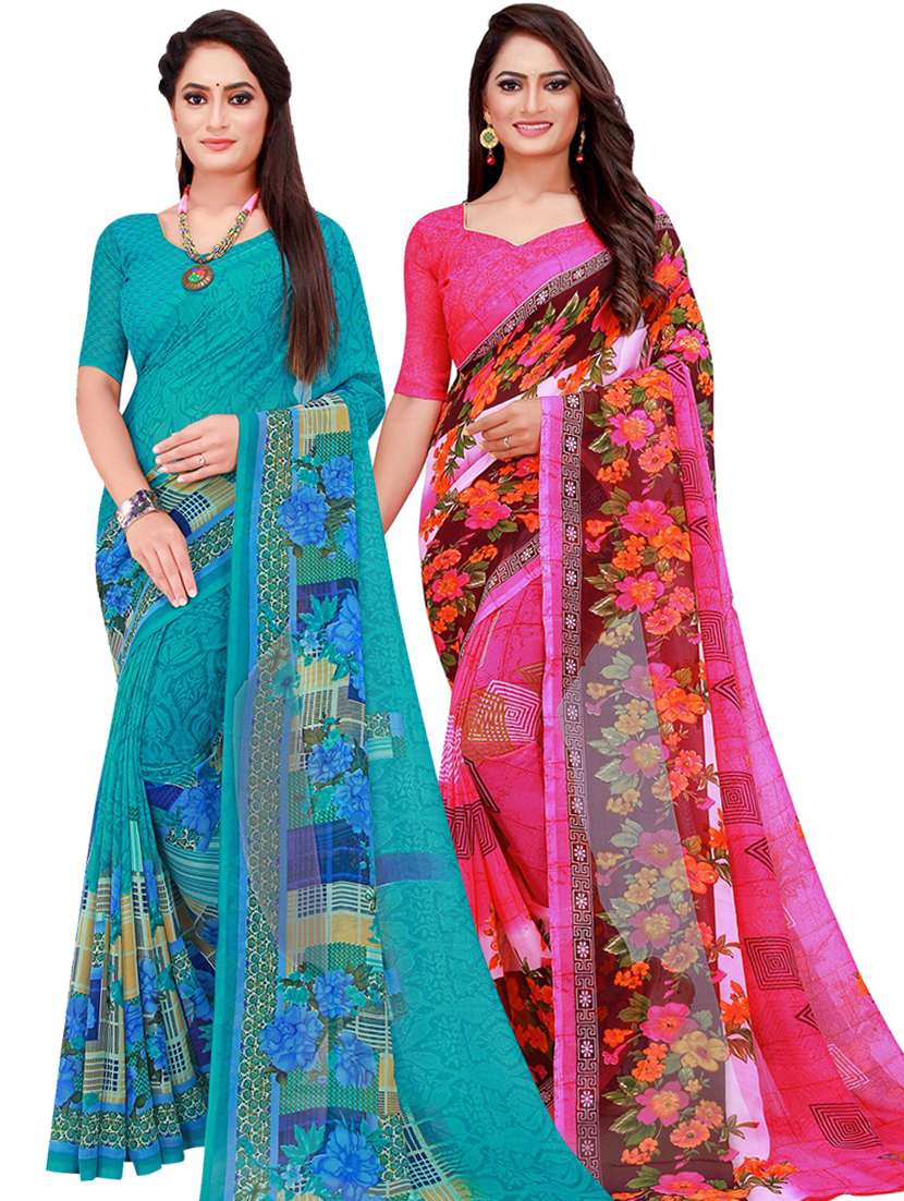 women's saree combo with blouse