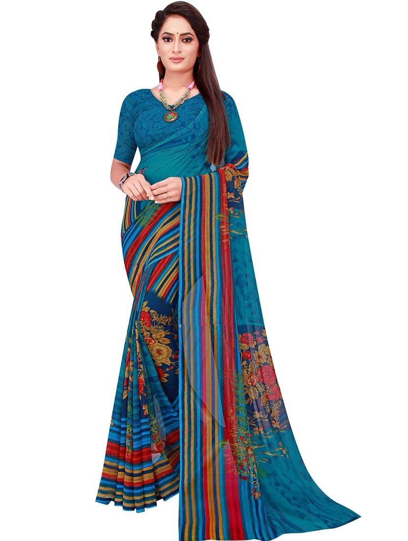women's saree combo with blouse - 18500641 - Standard Image - 2