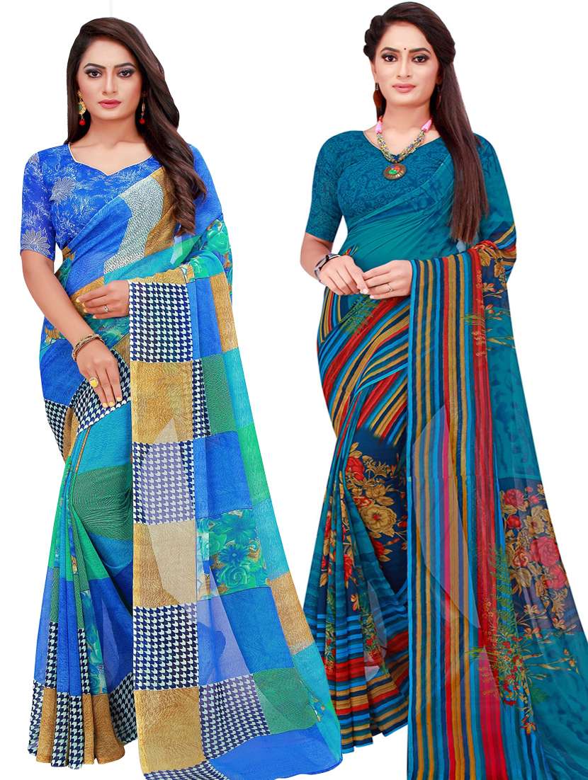 women's saree combo with blouse