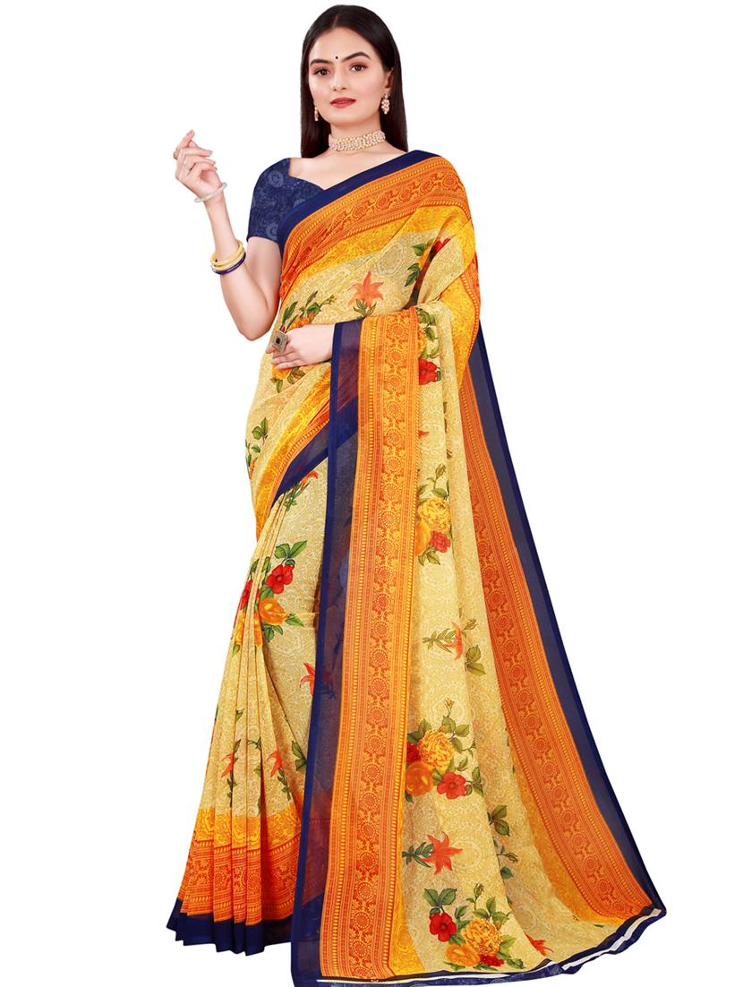women's saree combo with blouse - 18500929 - Standard Image - 2