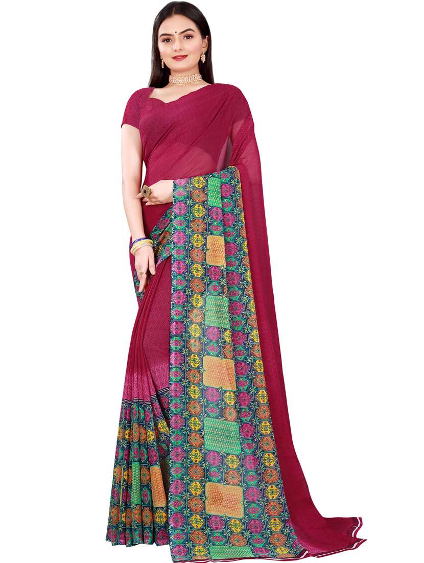women's saree combo with blouse - 18500993 - Standard Image - 2