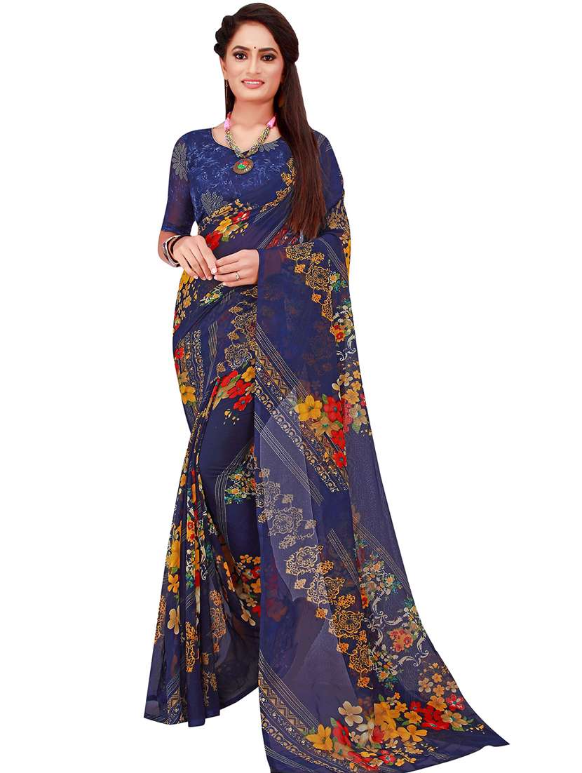 women's saree combo with blouse - 18501047 - Standard Image - 2