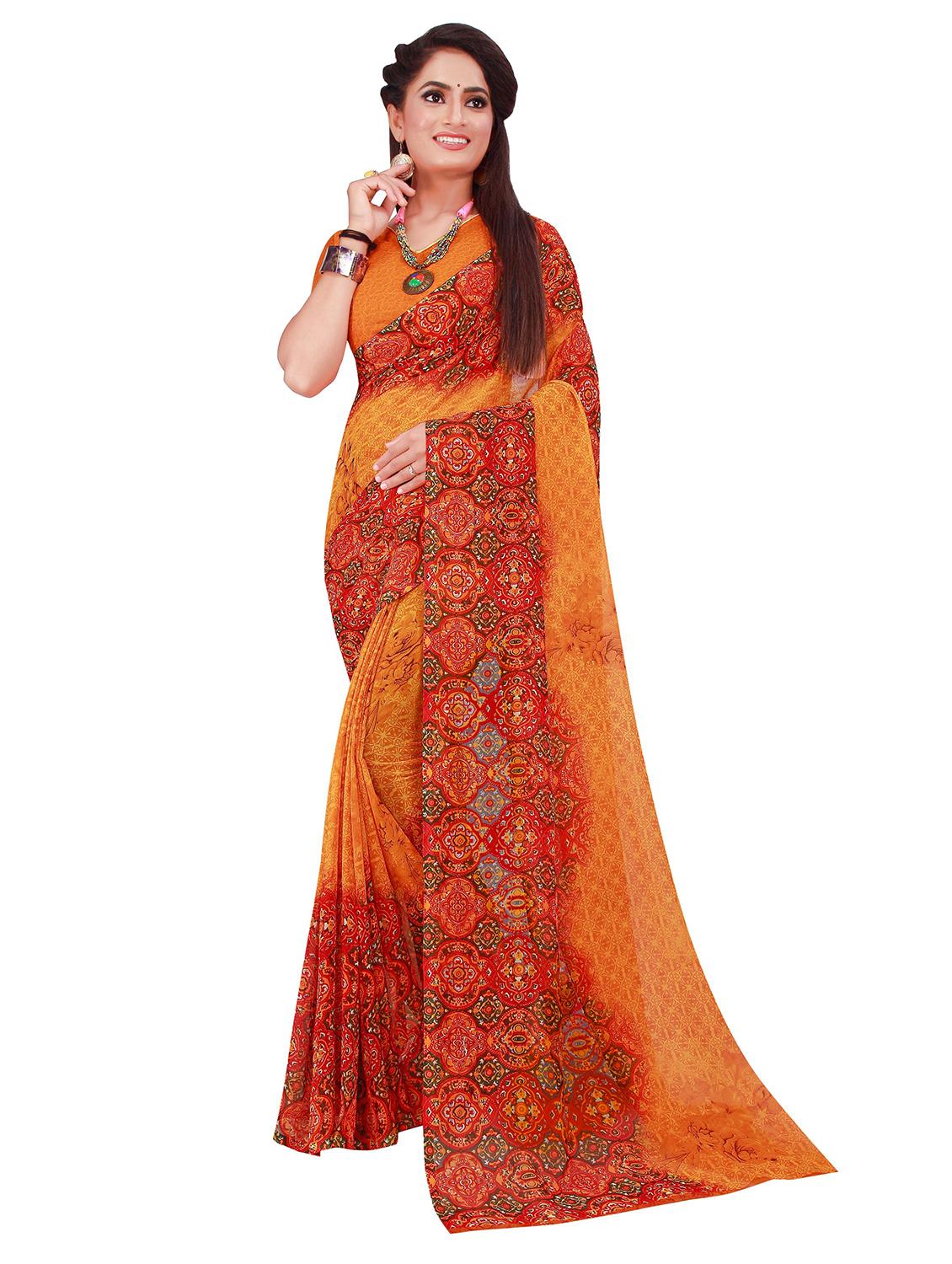 pack of 2 printed saree with blouse - 18501125 - Standard Image - 2