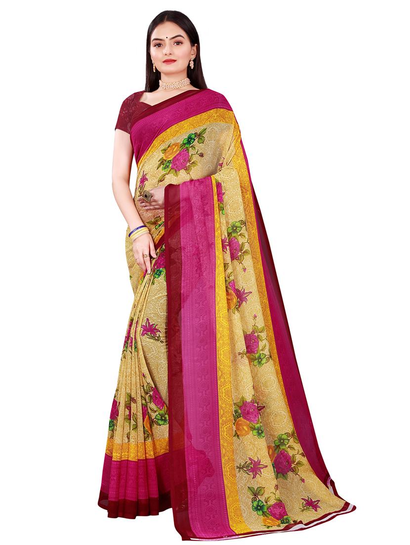 women's saree combo with blouse - 18501172 - Standard Image - 2