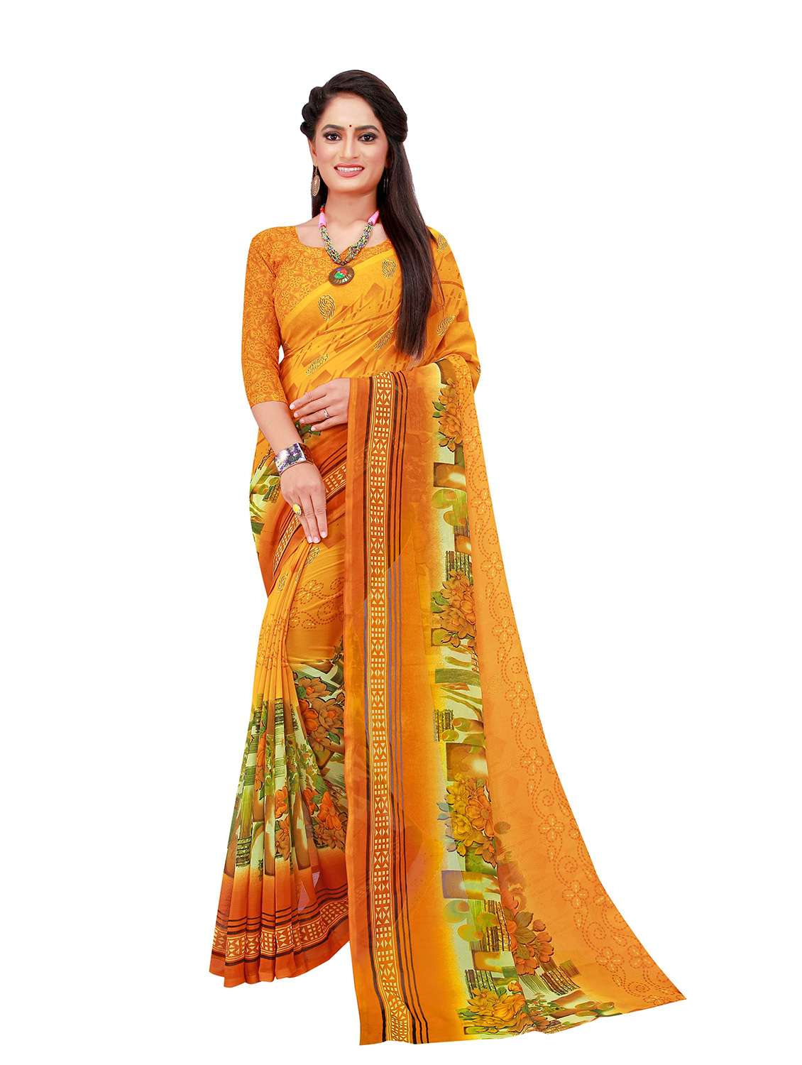 women's saree combo with blouse - 18501336 -  Standard Image - 2