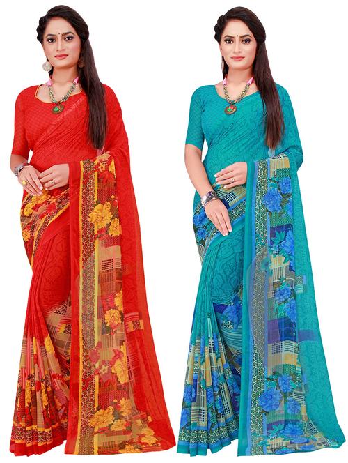 women's saree combo with blouse - 18502024 -  Standard Image - 0