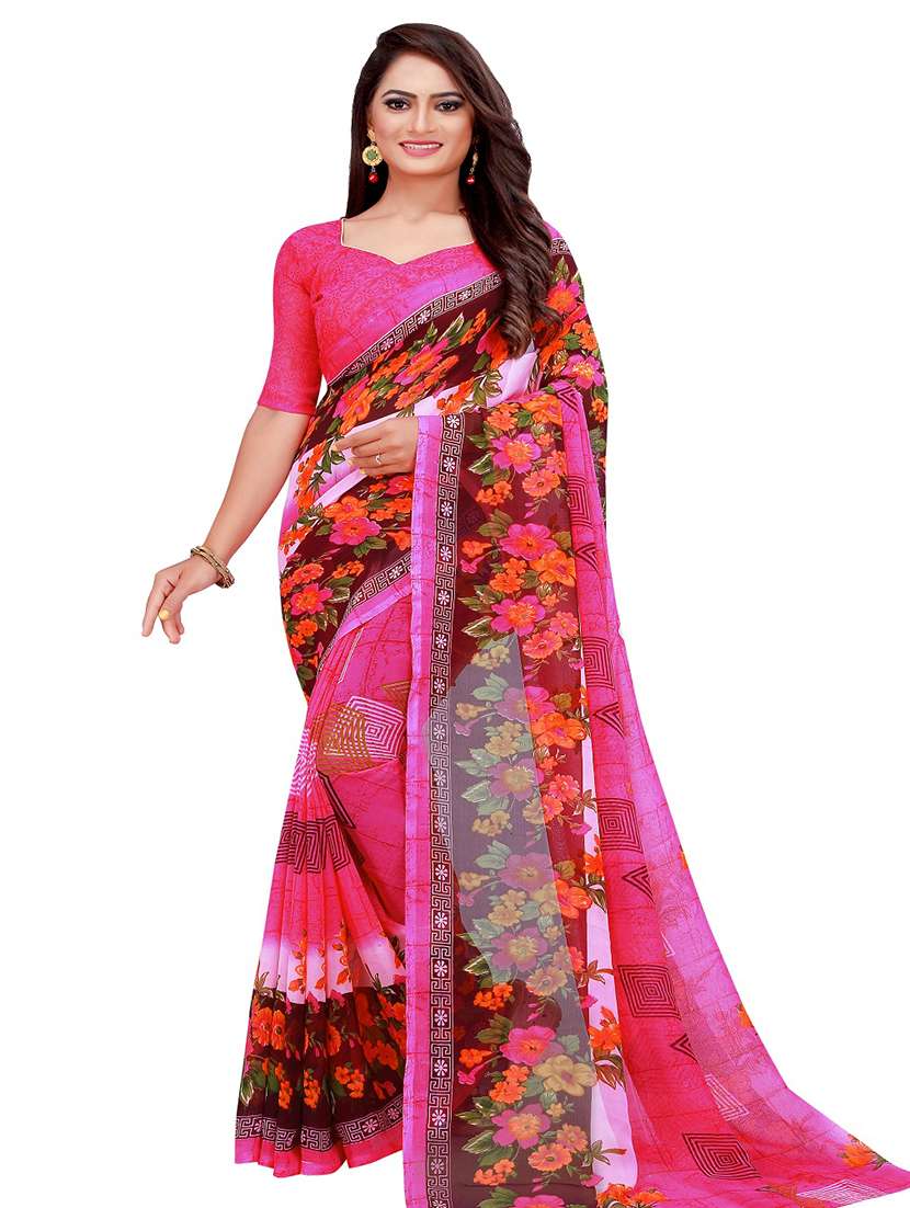 women's saree combo with blouse - 18502211 - Standard Image - 2
