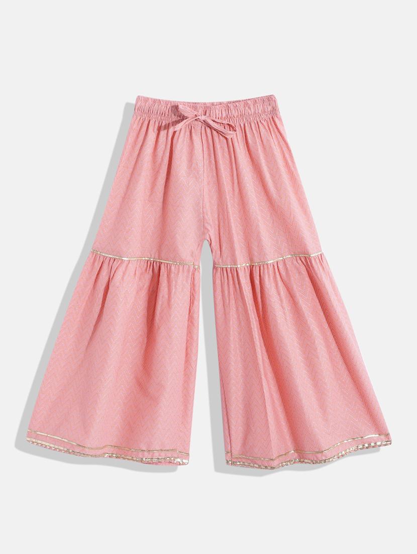 girls pink floral kurta sharara set - 18502406 - Standard Image - 2