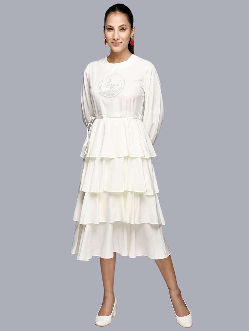 women's layered solid dress