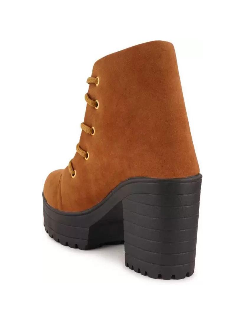 ankle length lace up boots with side zipper - 18502620 - Standard Image - 2