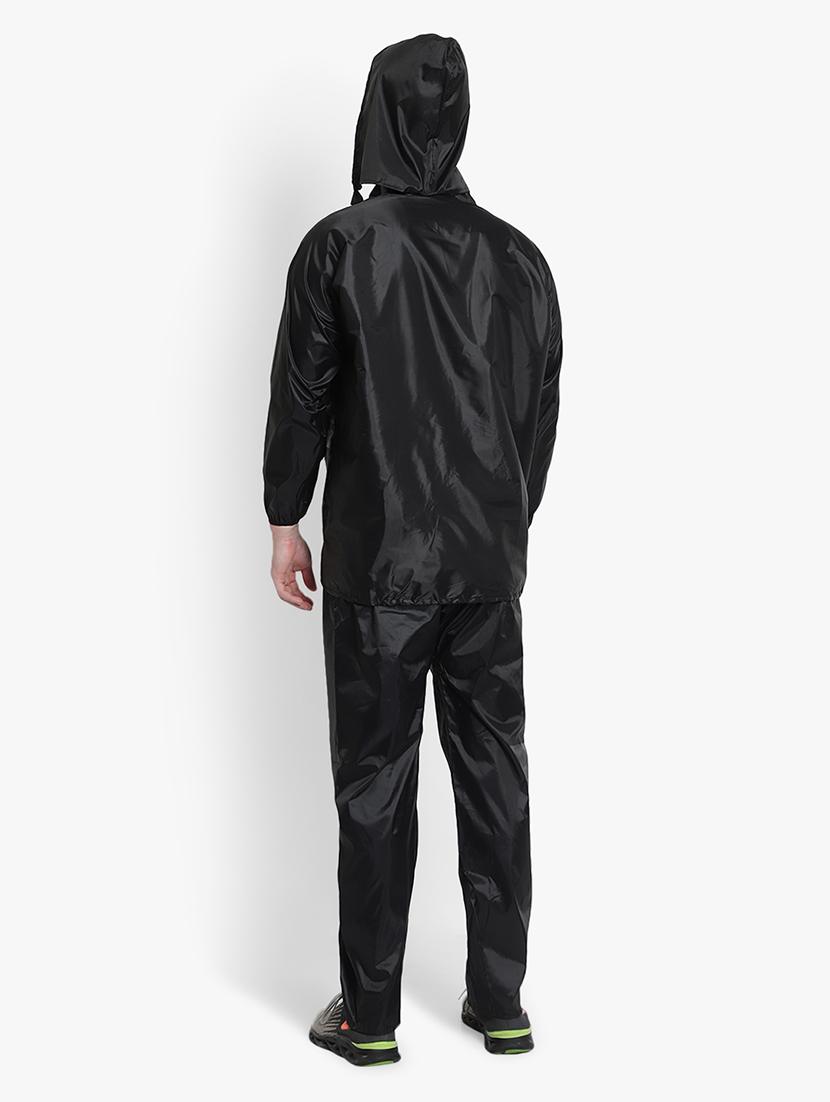 black solid hooded rain suit - 18503965 - Standard Image - 2