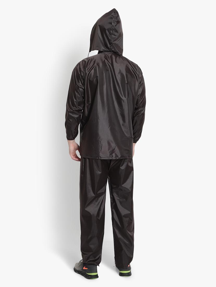 brown solid hooded rain suit - 18503967 - Standard Image - 2