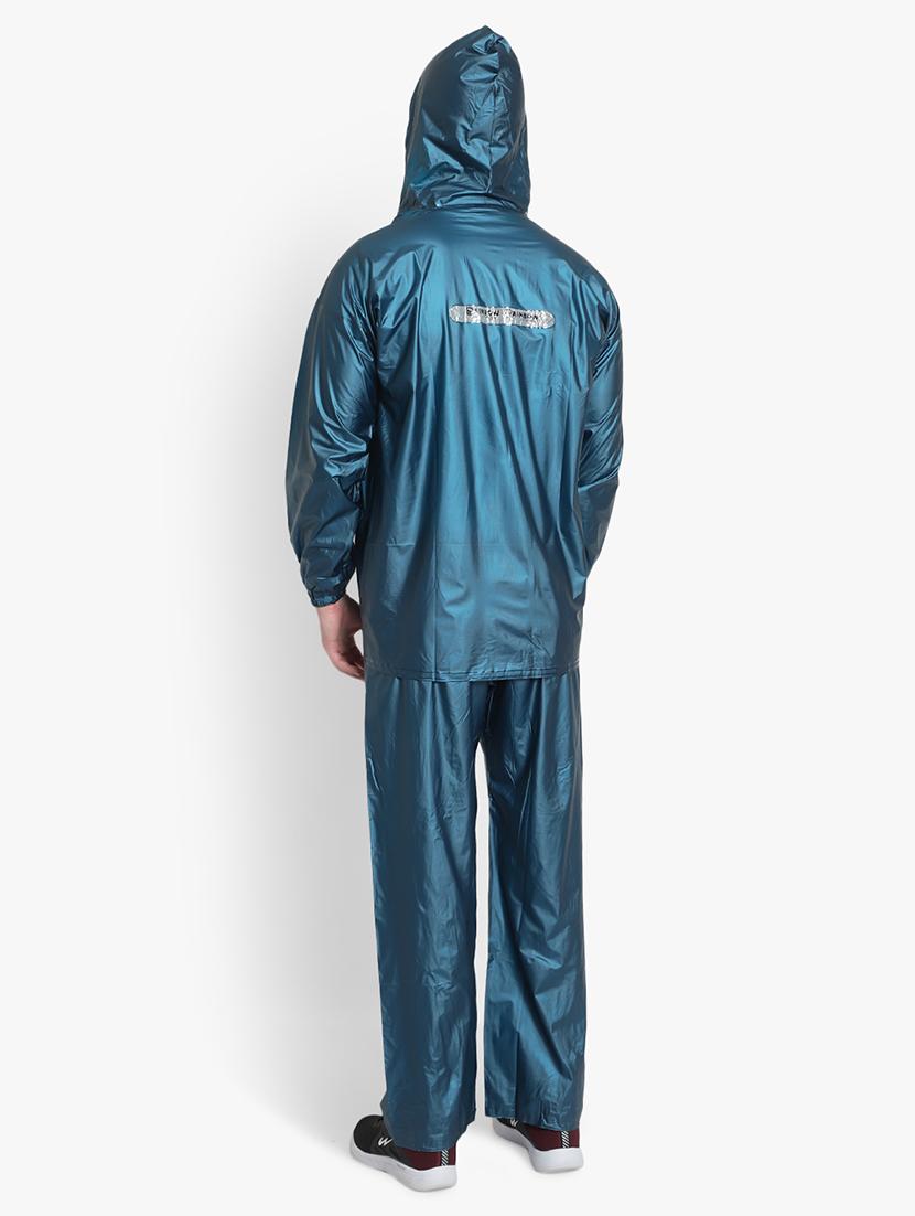 teal solid hooded rain suit - 18503969 - Standard Image - 2
