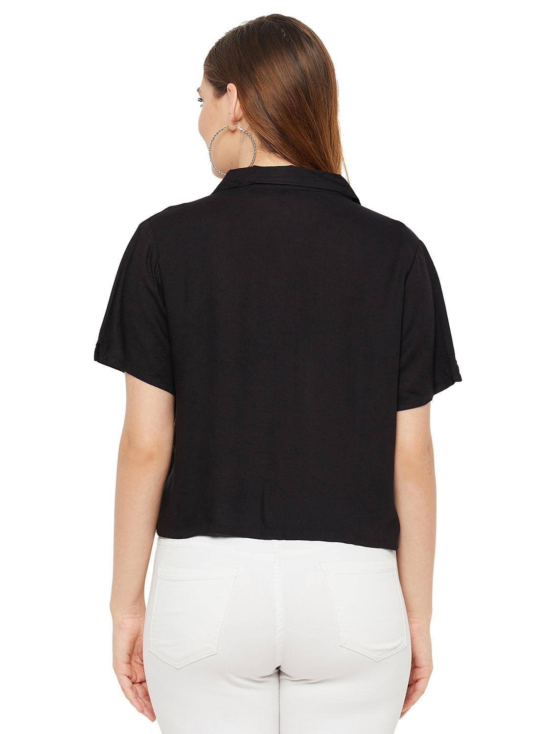 embellished detail crop shirt - 18507409 - Standard Image - 2