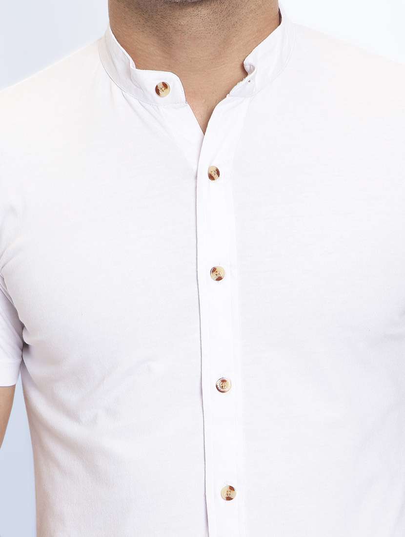 men white regular fit solid casual shirt - 18507454 -  Standard Image - 2