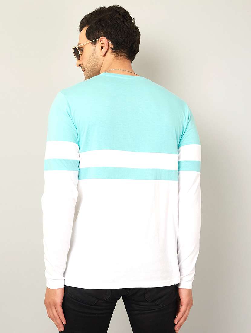white color block casual t-shirt - 18507487 - Standard Image - 2