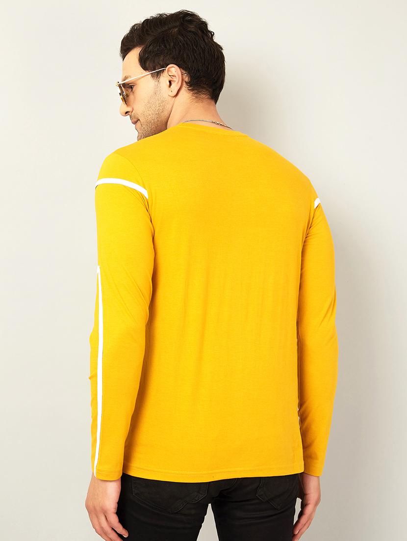 yellow striped casual t-shirt - 18507512 - Standard Image - 2
