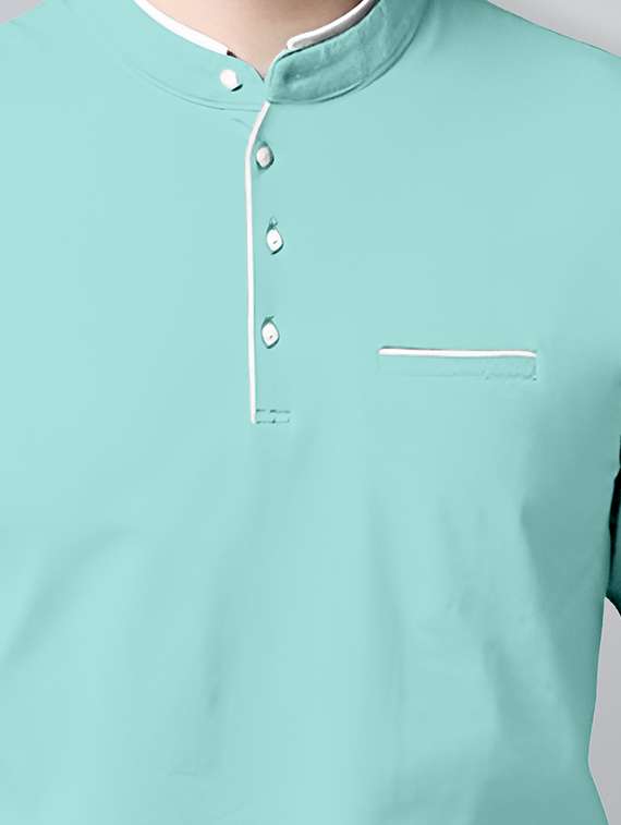 men sea green regular fit plain t-shirt - 18507573 -  Standard Image - 2