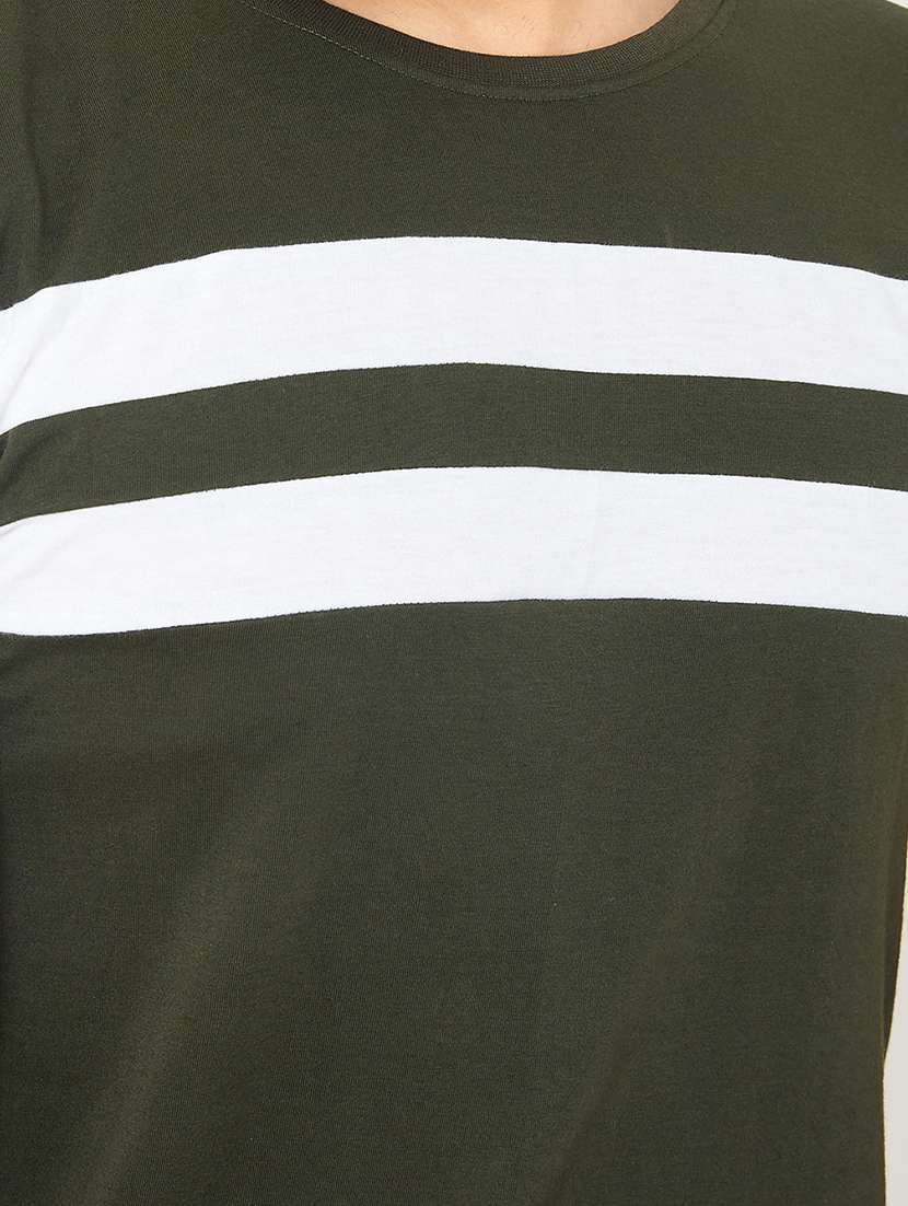 round neck color blocked t-shirt - 18507722 -  Standard Image - 2
