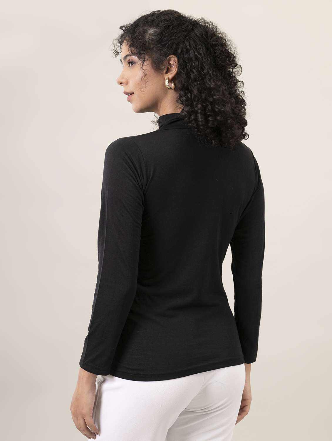 women's straight turtle neck top - 18507743 -  Standard Image - 2