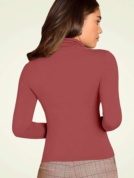 women's straight turtle neck top - 18507762 -  Standard Image - 2