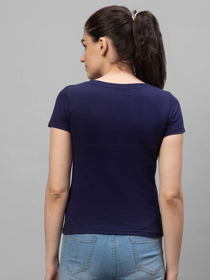 women's front print round neck t-shirt - 18507878 -  Standard Image - 2