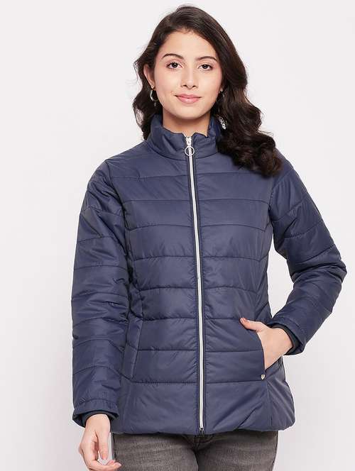 women solid long sleeve quilted jacket  - 18507970 -  Standard Image - 0