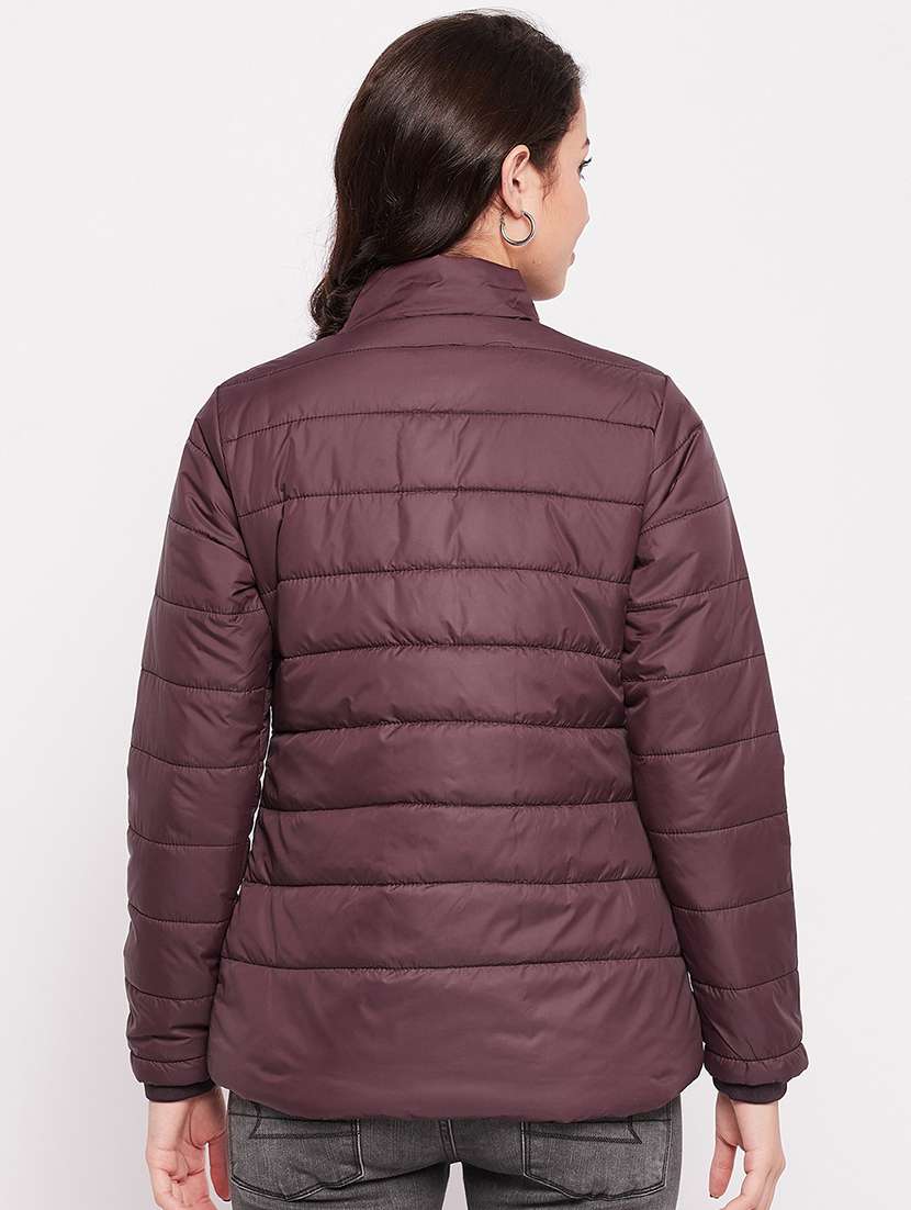 women solid long sleeve quilted jacket  - 18507971 -  Standard Image - 2