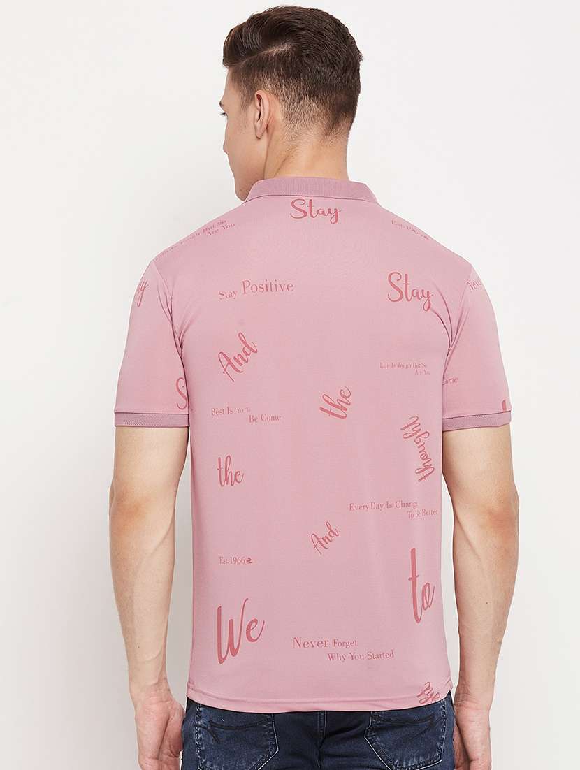 pink polo neck printed t-shirt  - 18507986 -  Standard Image - 2