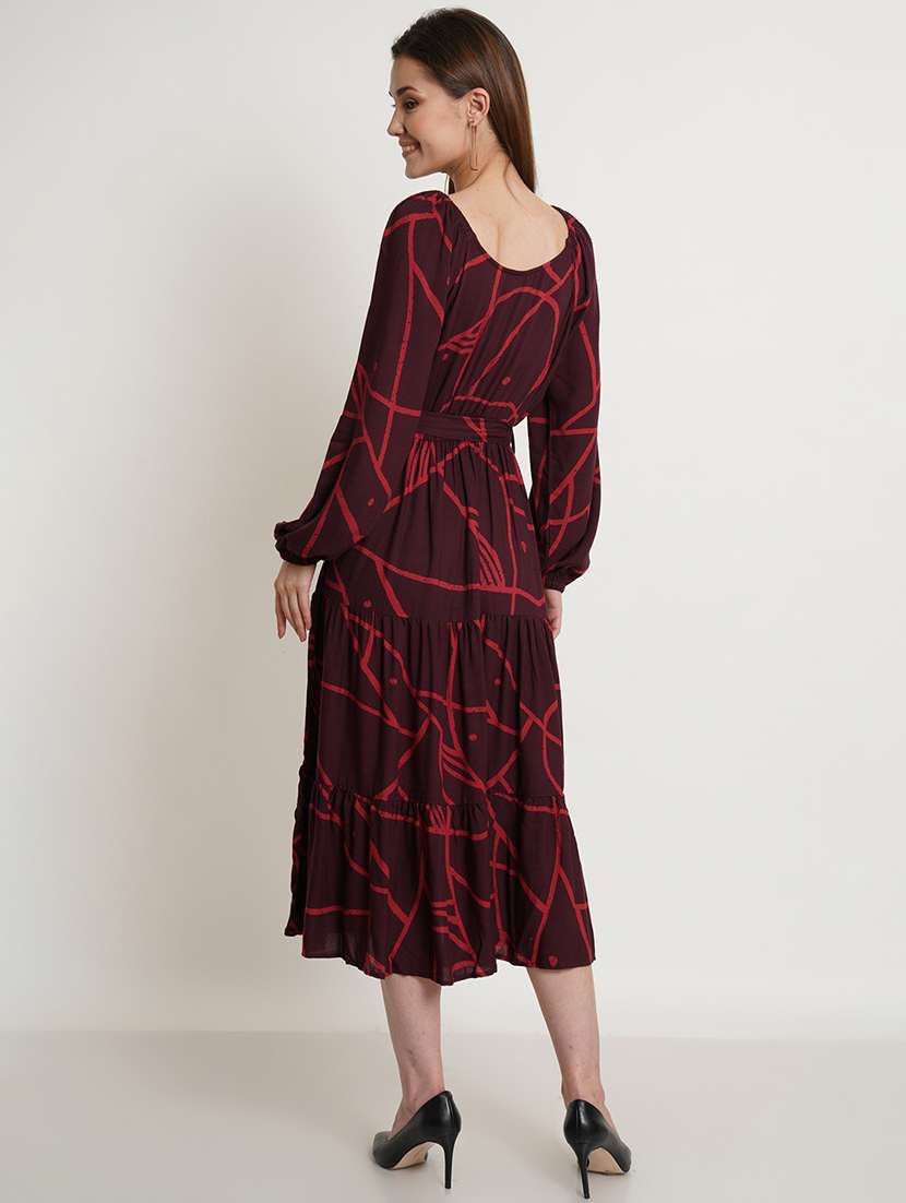 women's tiered dress color block dress - 18509690 -  Standard Image - 2